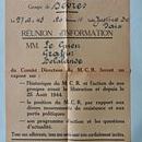 Mouvement des Combattants de Résistance - notification de réunion
