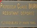 plaque à la mémoire de Claude BURGOD