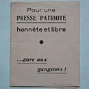 Pour une presse patriote honnête et libre, page 1